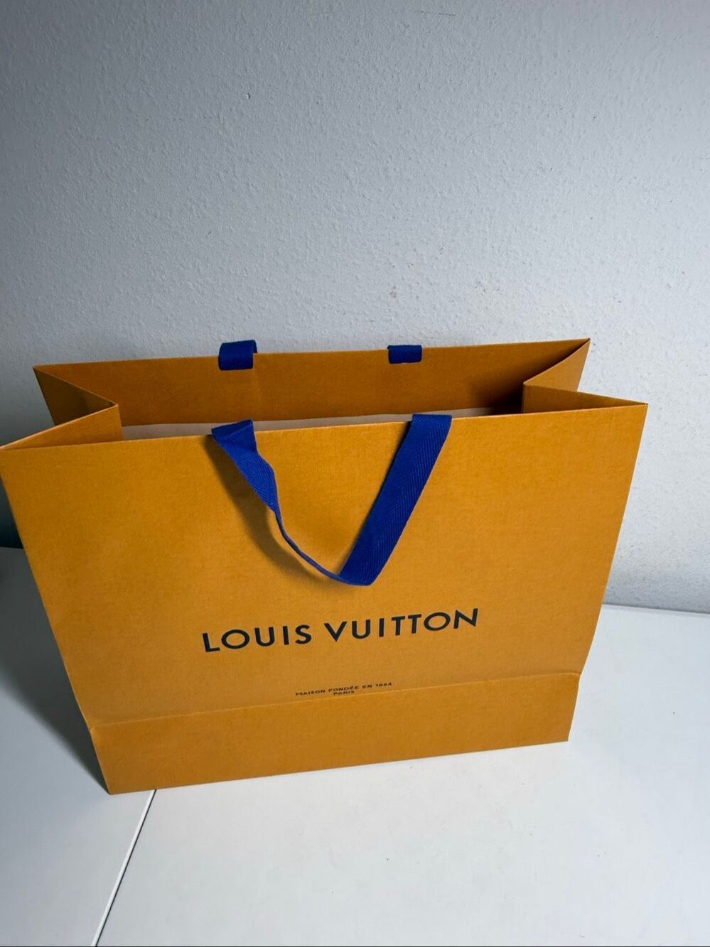Louis Vuitton Orange Luxury Gift Shopping Bag Paper Bag 19″ x 15″